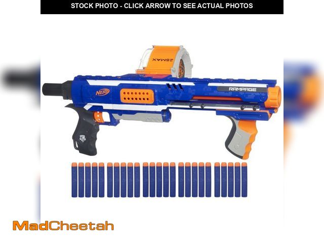 Lot 74-13788063 - NERF Rampage N-Strike Elite Toy Blaster with 25 Dart Drum Slam Fire for Kids, Teens, &amp; Adults (E...