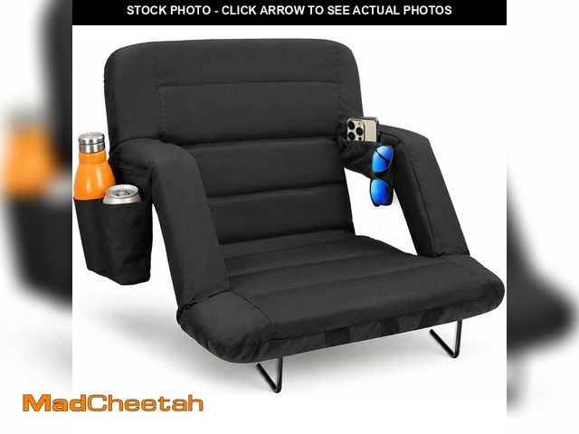 Lot 74-14349055 - Suteck Stadium Seats with Back Support 1 Pack - 23" Wide Folding Bleacher Chairs, 6-Position Recline...