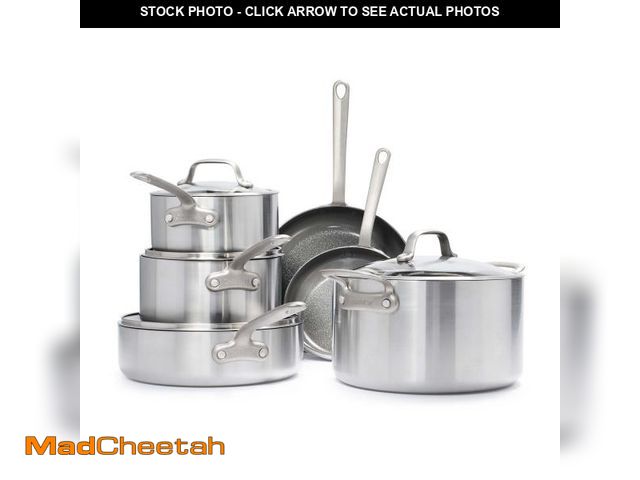 Lot 74-12320541 - GreenPan Craft Stainless Steel 10-Piece Cookware Set - UNUSED