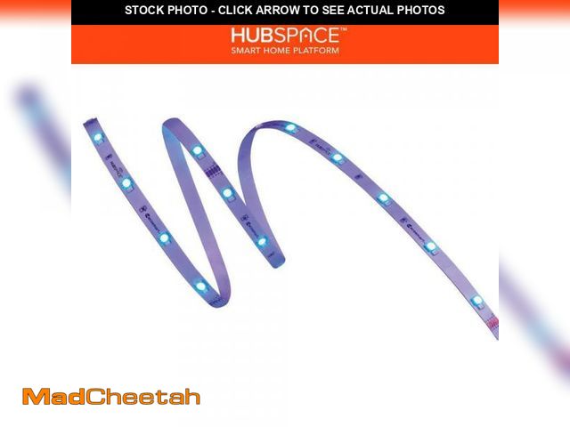 Lot 74-12491878 - EcoSmart 16.4 ft. Smart RGBW Color Changing Dimmable Plug-In LED Strip Light Powered by Hubspace - U...