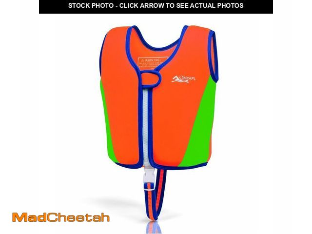 Lot 74-14151192 - OMYAFL Toddler Swim Vest Kids Floaties Boys Girls Swim Float Jacket Buoyancy Swimwear (Orange/Green,...
