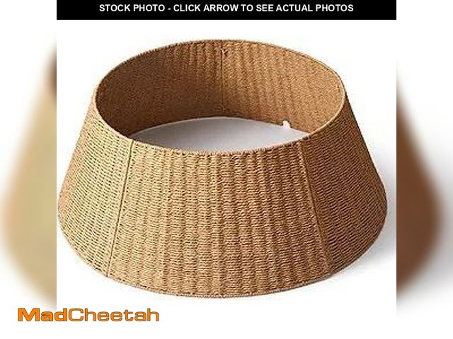 Lot 74-13709031 - 36in Extra Large Christmas Tree Collar - Wicker Woven Tree Collars for Artificial Trees - Large Ratt...