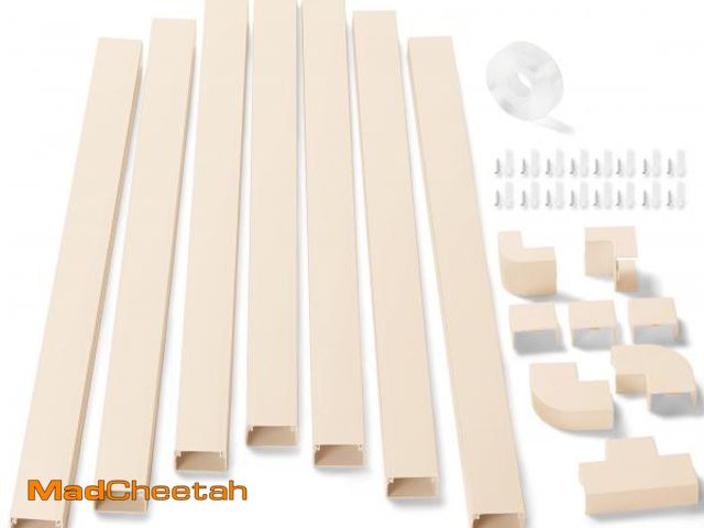 Lot 74-12431563 - 126in Cord Hider Kit, ZhiYo Wire Hiders for TV on Wall, Paintable Cable Management Kit, Wire Cover f...