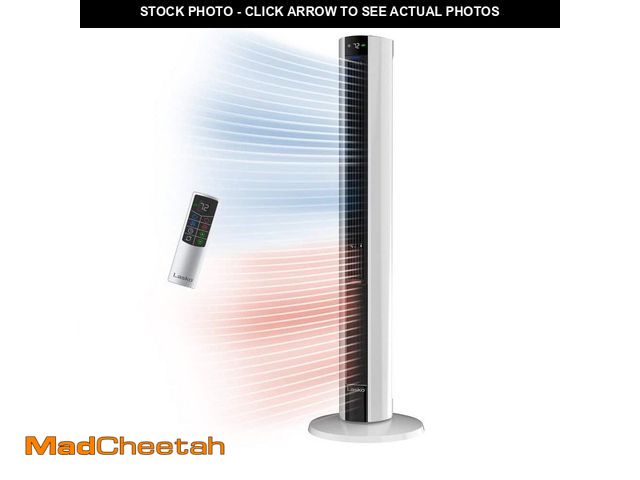 Lot 74-13693289 - Lasko All Season 1500-Watt Electric Oscillating Space Heater and Fan Combo Tower with Remote Control...