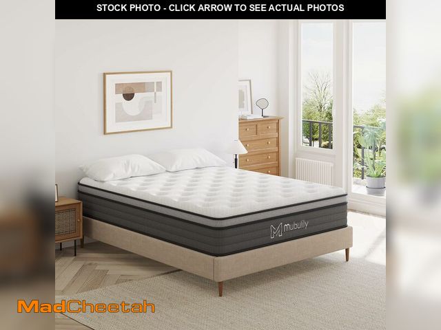 Lot 74-12694994 - Mubulily Queen Mattress,10 Inch Hybrid Mattress in a Box with Gel Memory Foam Mattress,Individually ...