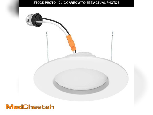 Lot 74-12681841 - Commercial Electric CE 5/6 in. 5CCT selectable Recessed Retrofit Trim California 4-Pack - UNUSED