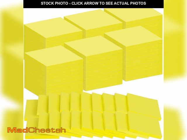 Lot 74-14377407 - 60 Pack Yellow Sticky Notes 3x3 Inch Bulk Self Stick Memo Pads - UNUSED