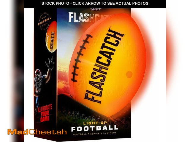 Lot 74-13624787 - FlashCatch Light Up Football - Glow in the Dark Ball - NO 6 - Boys Gifts - Outdoor Sports, Birthday ...