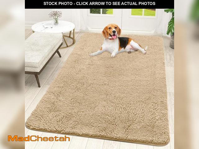 Lot 74-12330062 - OLANLY Dog Door Mat for Muddy Paws 59x35, Absorbs Moisture and Dirt, Absorbent Non-Slip Washable Doo...