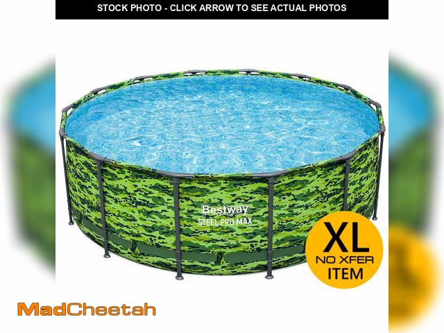 Lot 74-14438155 - Bestway Steel Pro Max 14'x48" Camo Pool Set | Durable Construction, Easy Assembly, and All-Inclusive...