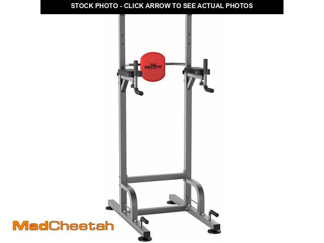 Lot 74-14599413 - RELIFE REBUILD YOUR LIFE Pull Up Bar Free Standing Power Tower for Home Gym - UNUSED