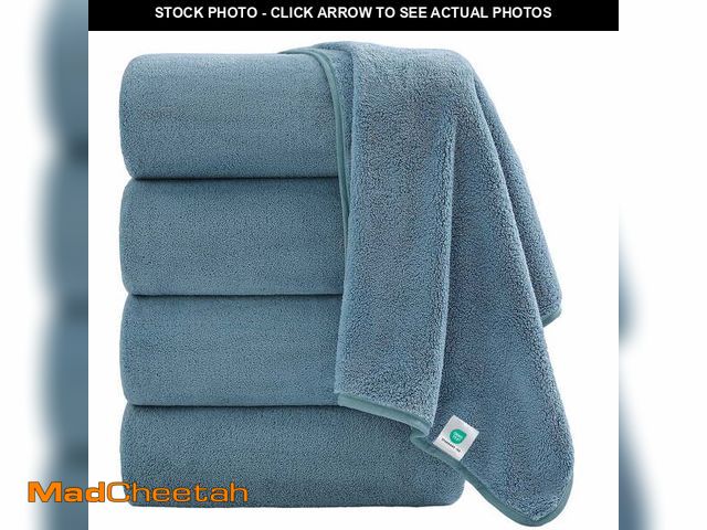 Lot 74-13054784 - Jessy Home 4 Pack Oversized Bath Sheet Towels 700 GSM Ultra Soft Green Pine Bath Towel Set - UNUSED