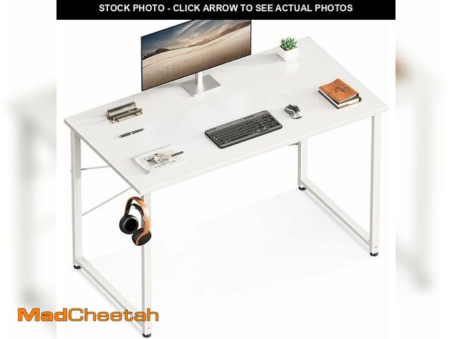 Lot 74-12760388 - ODK 40 Inches Computer Desk for Home Office, Office Table for Small Spaces, Writing Desk with Headph...