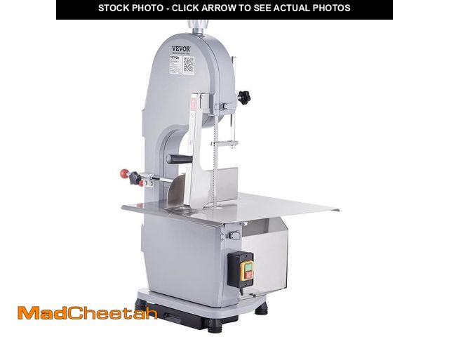 Lot 74-12849029 - VEVOR Commercial Electric Meat Bandsaw 1500-Watts Stainless Steel Bone Saw Machine Frozen Meat Cutte...