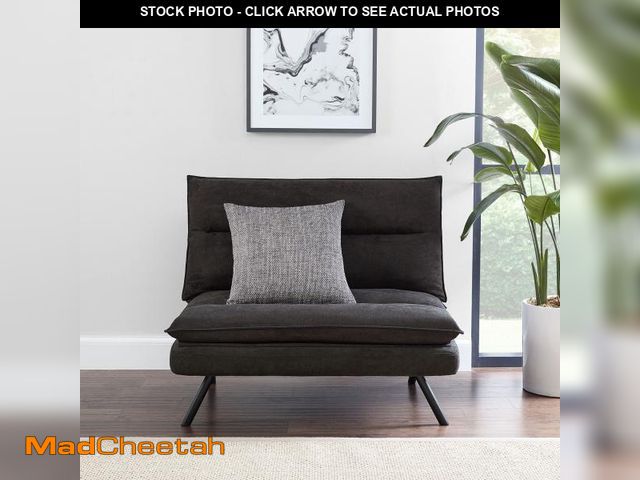 Lot 74-12423824 - Mainstays Pillow Top Convertible Accent Chair with 37.59in. x 29.33in. x 31.49in, Charcoal for Adult...