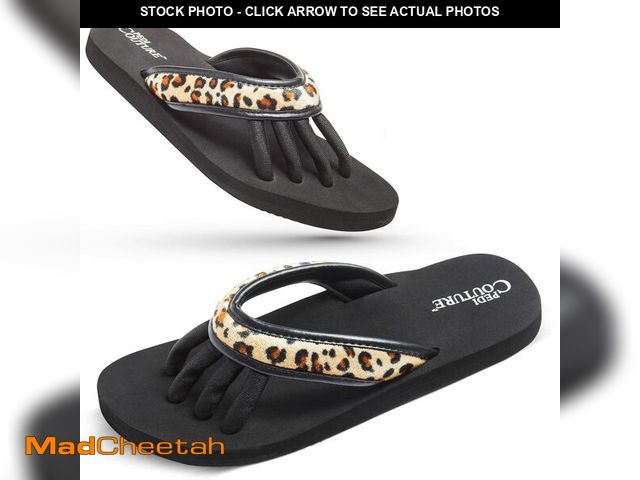 Lot 74-12704619 - Pedicure Sandals with Built In Toe Separators for Women - Comfortable Spa Style Flip Flops for Home,...