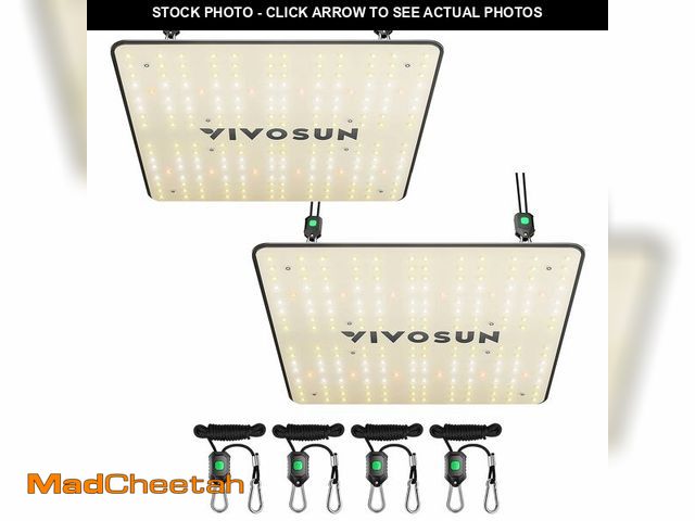 Lot 74-12718601 - VIVOSUN 2-Pack VS1000 LED Grow Light with Full Spectrum Diodes &amp; Sosen Driver Dimmable Lights Su...