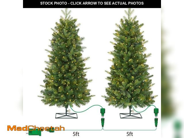 Lot 74-13049053 - Home Decorators Collection (2 pk) 3 ft. Grand Duchess Twinkling Balsam Fir LED Pre-Lit Artificial Tr...