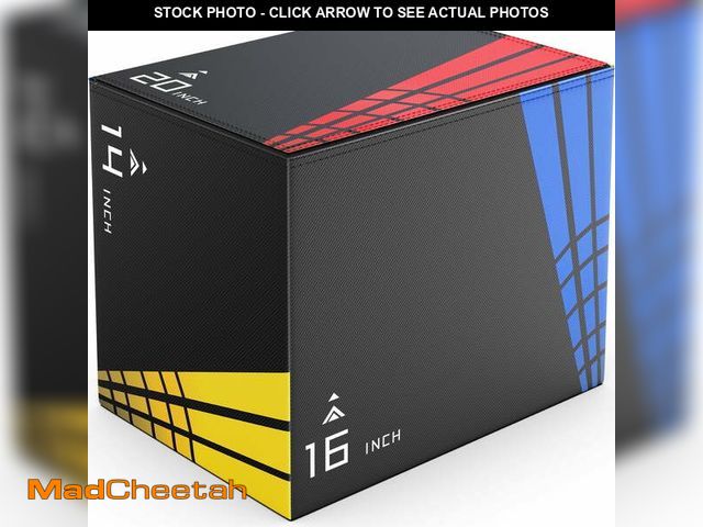 Lot 74-12890374 - GIKPAL 22lb 3 in 1 Plyometric Jumping Exercise Box, Stable Plyo Box with 3MM Anti-Slip Particles for...