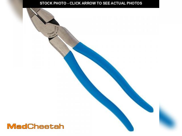 Lot 74-11825551 - Channellock 9 in.-High-Leverage Lineman Cutting Pliers - UNUSED