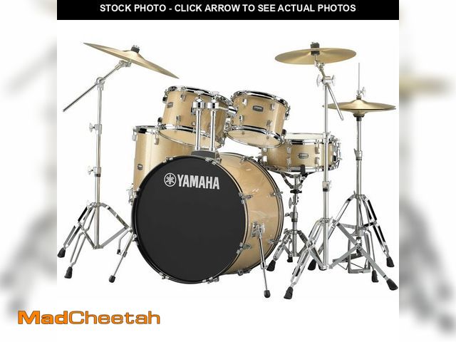 Lot 74-13073733 - (MISSING PIECES) Yamaha Rydeen 5-Piece Drum Set With 22" Bass Drum, Floor Tom, 2 Toms With Ball Clam...