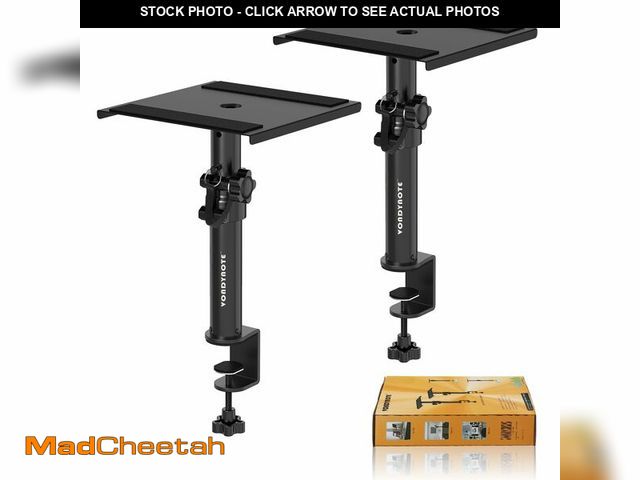 Lot 74-12460904 - Vondynote Set of 2 Desktop Clamp Speaker Stands Short Studio Monitor Stands Height Adjustable - UNUS...
