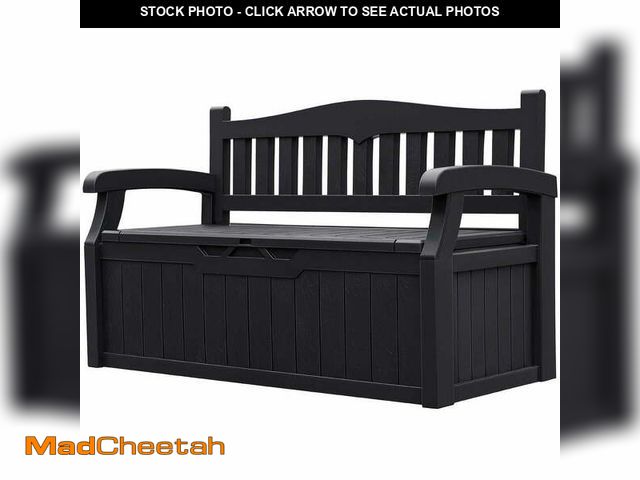 Lot 74-13765894 - Homall 80 Gallon Plastic Storage Bench Made Of Durable Weatherproof Resin And Deck-Box Organized Sto...