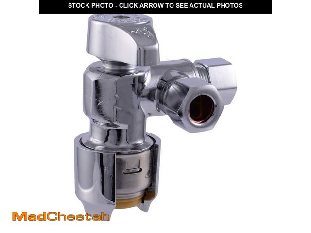 Lot 74-13052279 - SharkBite Max 1/2 in. Push-to-Connect x 3/8 in. O.D. Compression x 3/8 in. O.D. Compression Quarter-...