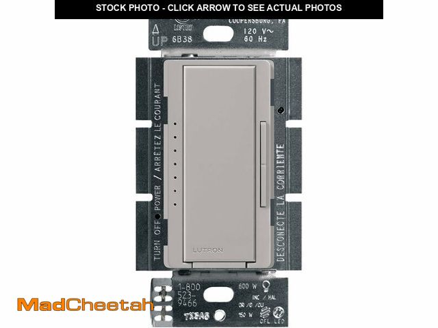 Lot 74-14149999 - Lutron Maestro LED+ Dimmer Switch for Dimmable LED, Halogen and Incandescent Bulbs, 150W/Single-Pole...
