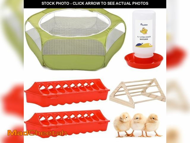 Lot 74-13573231 - Pawaboo 5-in-1 Chicken Brooder Box for Chick Starter Kit, Includes Pet Cage Tent, Chicks Perch, Chic...