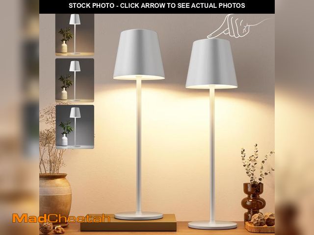 Lot 74-12048467 - Cordless Table Lamps Set of 2, Portable LED Desk Lamp, Battery Operated Lamp, Wireless Rechargeable ...