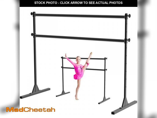 Lot 74-12539082 - 5Ft Freestanding Ballet Barre 10 Height Adjustable from 11 to 47 inch Ballet Bar 350 lbs Capacity St...