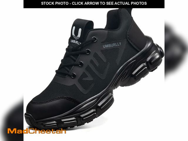 Lot 74-14427224 - Hogent Steel Toe Shoes for Men Women, Wide Black Women Size 9.5 / Men 8 - UNUSED