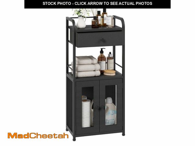 Lot 74-14302749 - SWTYMIKI 14.57"x32.28" Bathroom Storage Cabinet Ã¢â¬â Freestanding Toilet Paper Storage with Door...