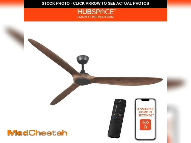 Lot 74-12533970 - Home Decorators Collection Tager 72 in. Smart Indoor/Outdoor Matte Black with Whiskey Barrel Blades ...