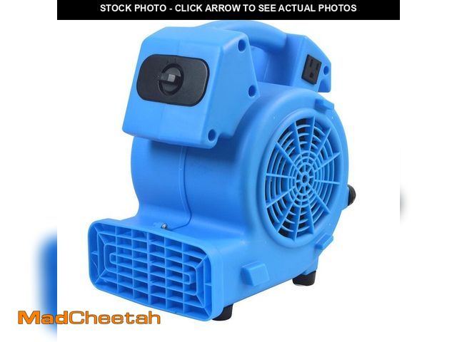 Lot 74-12557790 - BloTek 11 in. 1/8 HP 3-Speed Blower Fan in Blue with Daisy Chain Capability, Stackable - UNUSED