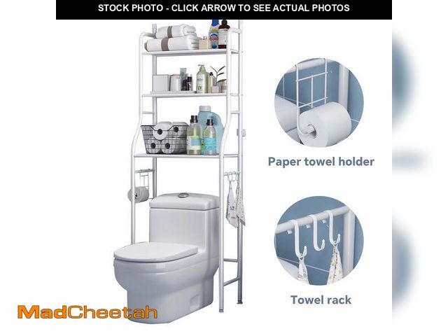 Lot 74-12780081 - HioHa over the Toilet Storage Rack, 3-Tier Bathroom Shelf Organizer, Space Saver Corner Stand for To...
