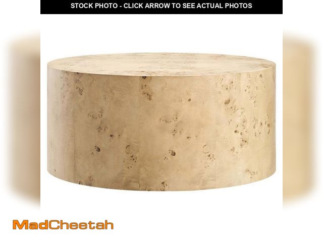 Lot 74-12659607 - MODWAY Cosmos 35" Round Burl Wood Coffee Table in Natural Burl - UNUSED