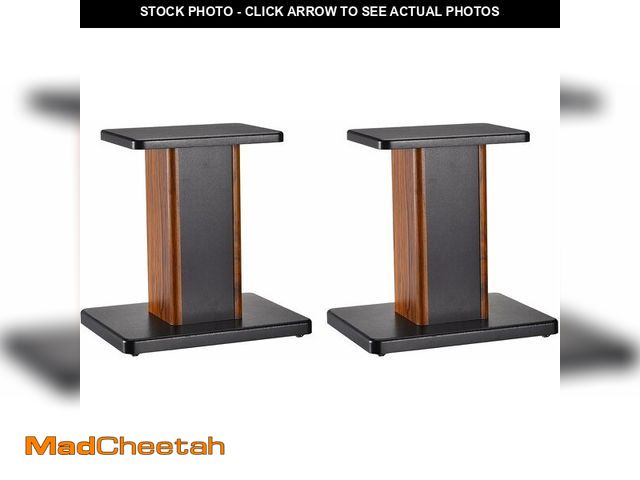 Lot 74-13710116 - MECCANIXITY Wood Speaker Stands, 2 Pack 11.8 Inch (30cm) Universal Hollowed Stands Enhanced Audio Li...