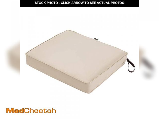 Lot 74-12085233 - Classic Accessories Montlake Antique Beige 21 in. W x 19 in. D x 3 in. Thick Rectangular Outdoor Sea...