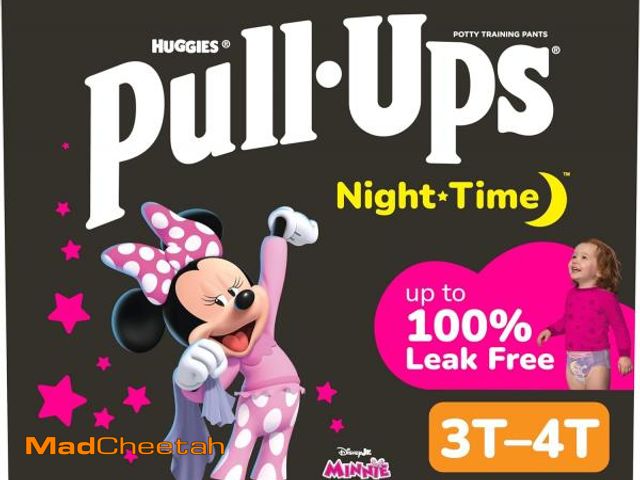 Lot 74-12367742 - Pull-Ups Girls' Night-Time Potty Training Pants, Size 3T-4T Overnight Training Underwear (32-40 lbs)...