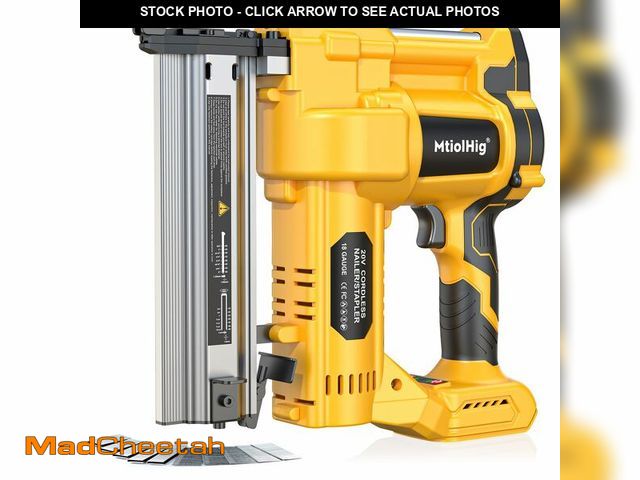 Lot 74-12703916 - MtiolHig Cordless 2" Brad Nailer Compatible with Dewalt 20V Battery (No Battery), 2-in-1 Electric Na...