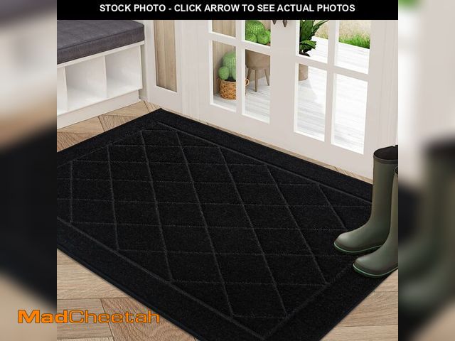 Lot 74-14045589 - BEQHAUSE Dirt Trapper Door Mat 32" x 48", Doormat Non-Slip Entryway Rugs Washable, Dog Door Mat Stai...