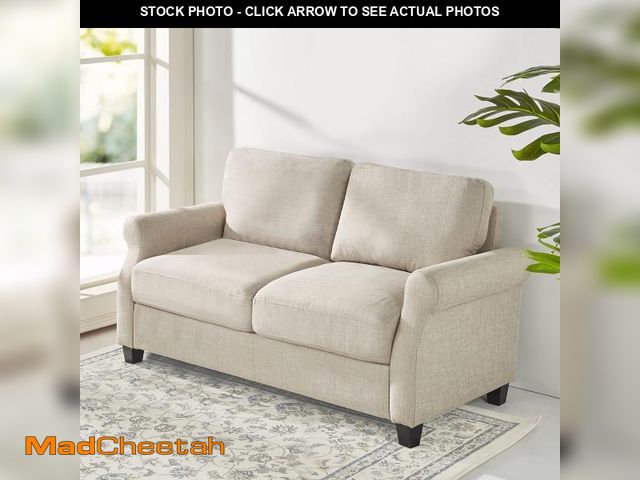 Lot 74-12165243 - ZINUS Josh Loveseat Sofa, Easy, Tool-Free Assembly, Beige - UNUSED