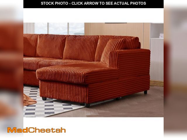 Lot 74-12139862 - WIXIDIEL Chaise With Toss Pillow Orange - UNUSED