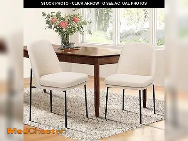 Lot 74-12138306 - COLAMY Modern Dining Chairs Set of 2, Fabric Upholstered Dining Room Chairs Dinner Chair Stylish Kit...