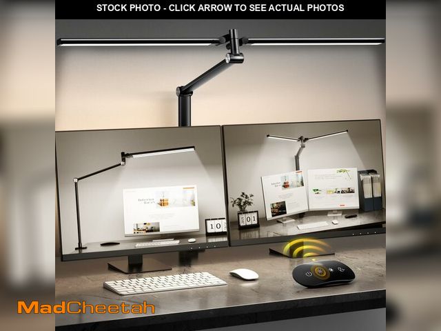 Lot 74-12702806 - LED Desk Lamp for Home Office, Eye Caring Architect Desk Light with Remote, Dual Screen Computer Mon...