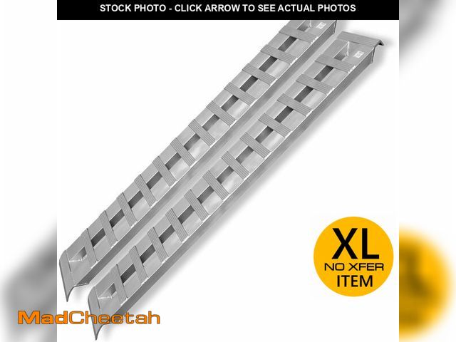 Lot 74-13074673 - GEN-Y Hitch Heavy Duty Aluminum Loading Ramps - Set of 2, 7 Foot Long x 14 Inches Wide, 6000 lbs Cap...