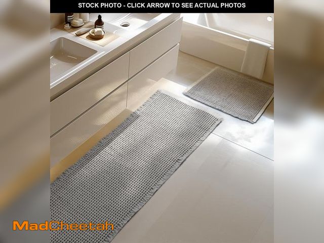 Lot 74-12436291 - Furicher Large Waffle Bath Mat Set, Non Slip Bathroom Mat Ultra Absorbent Bath Mats for Bathroom Dec...