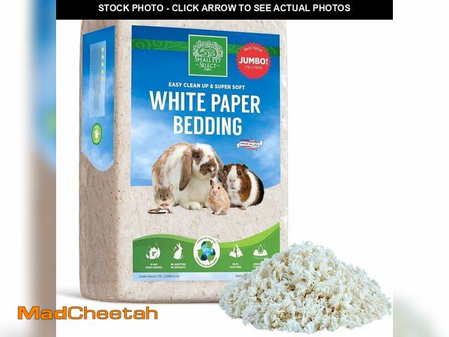 Lot 74-13382545 - Small Pet Select Unbleached White Paper Bedding, 178L - UNUSED